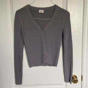 Wilfred Knit Cardigan Sweater - Grey - Small